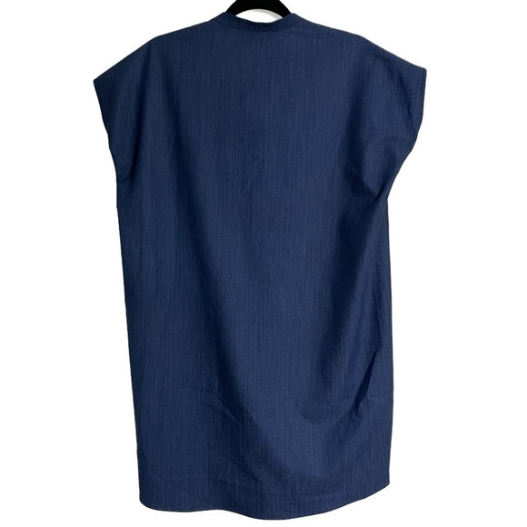 CALVIN KLEIN Women’s Denim Chambray Knee Length Dress - Size 6 - Picture 3 of 8